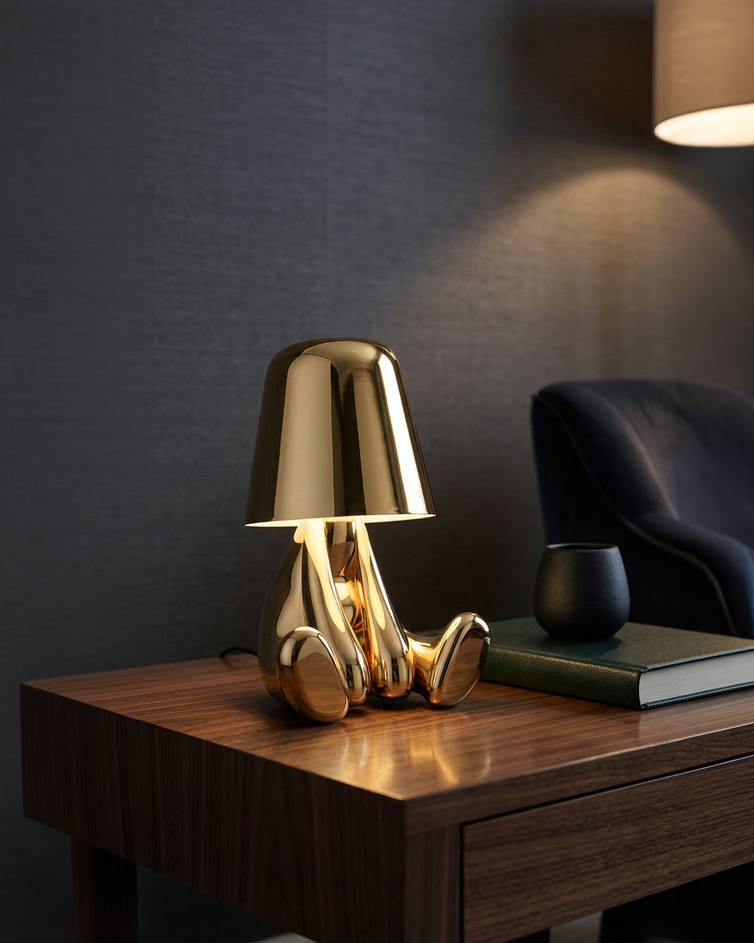 Metal Table Lamp Sculpture Figure Ambient Light Touch Dimmable LED Night Light Gold Silver Modern Design Decorative - Lamylie