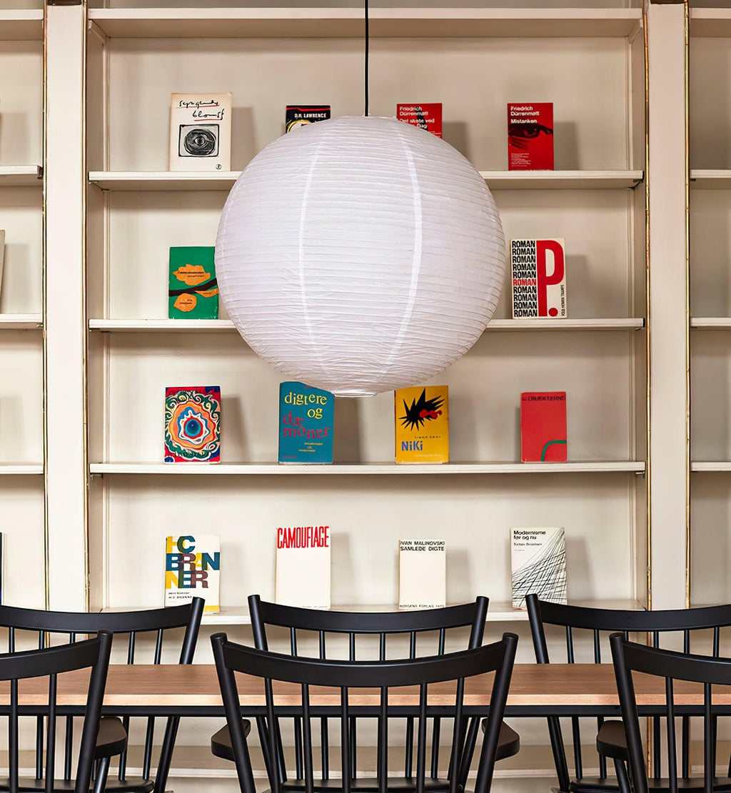 Japanese Mulberry Paper Pendant Lamp — Handmade Washi Lampshade Globe Ambient Lighting - Lamylie