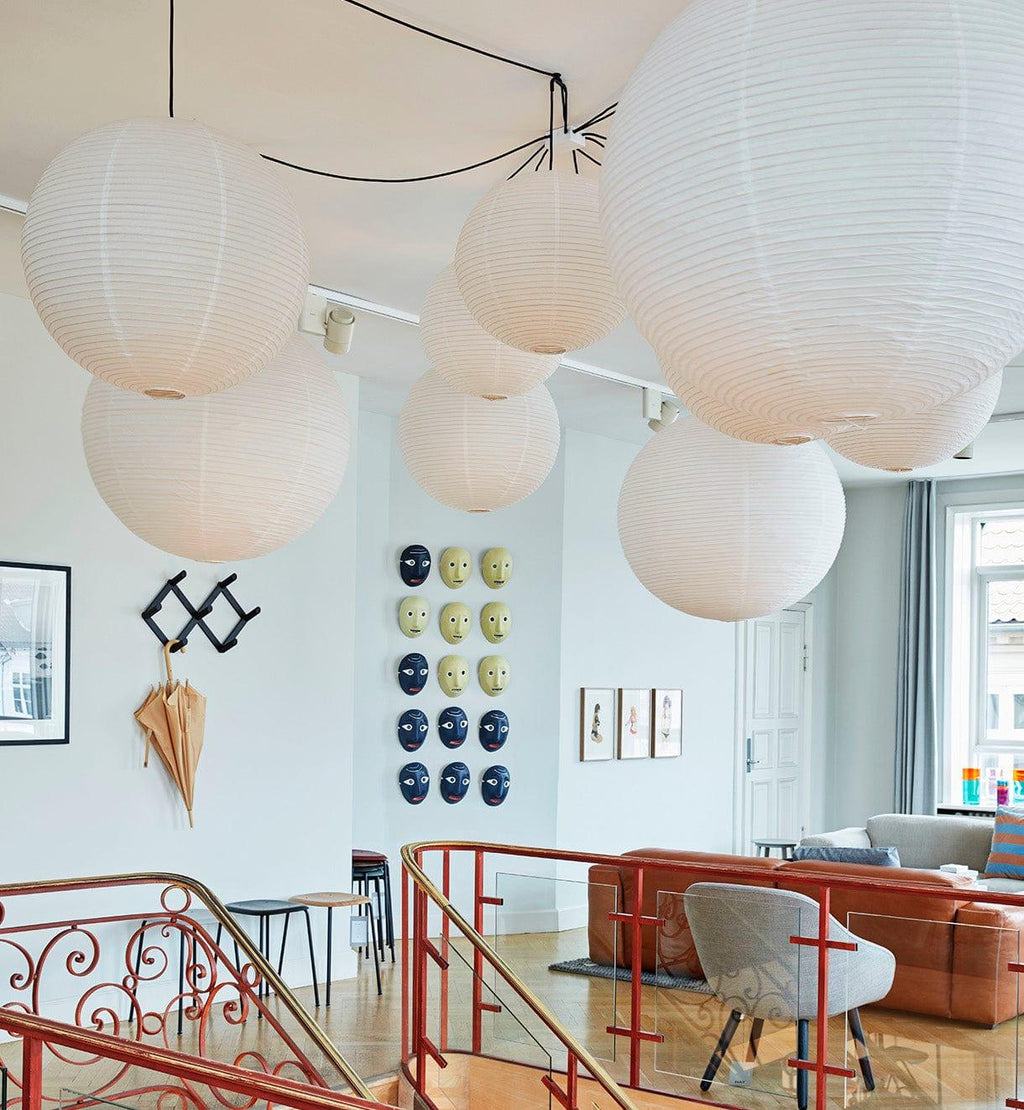 Japanese Mulberry Paper Pendant Lamp — Handmade Washi Lampshade Globe Ambient Lighting - Lamylie