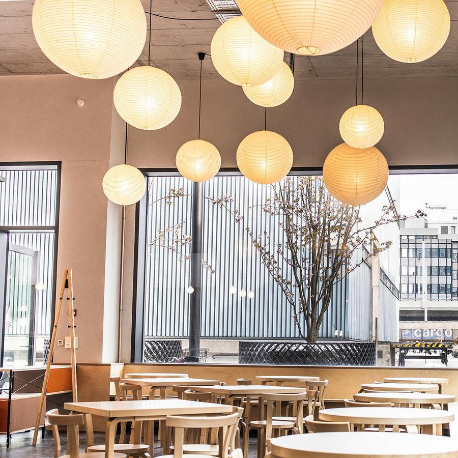 Japanese Mulberry Paper Pendant Lamp — Handmade Washi Lampshade Globe Ambient Lighting - Lamylie