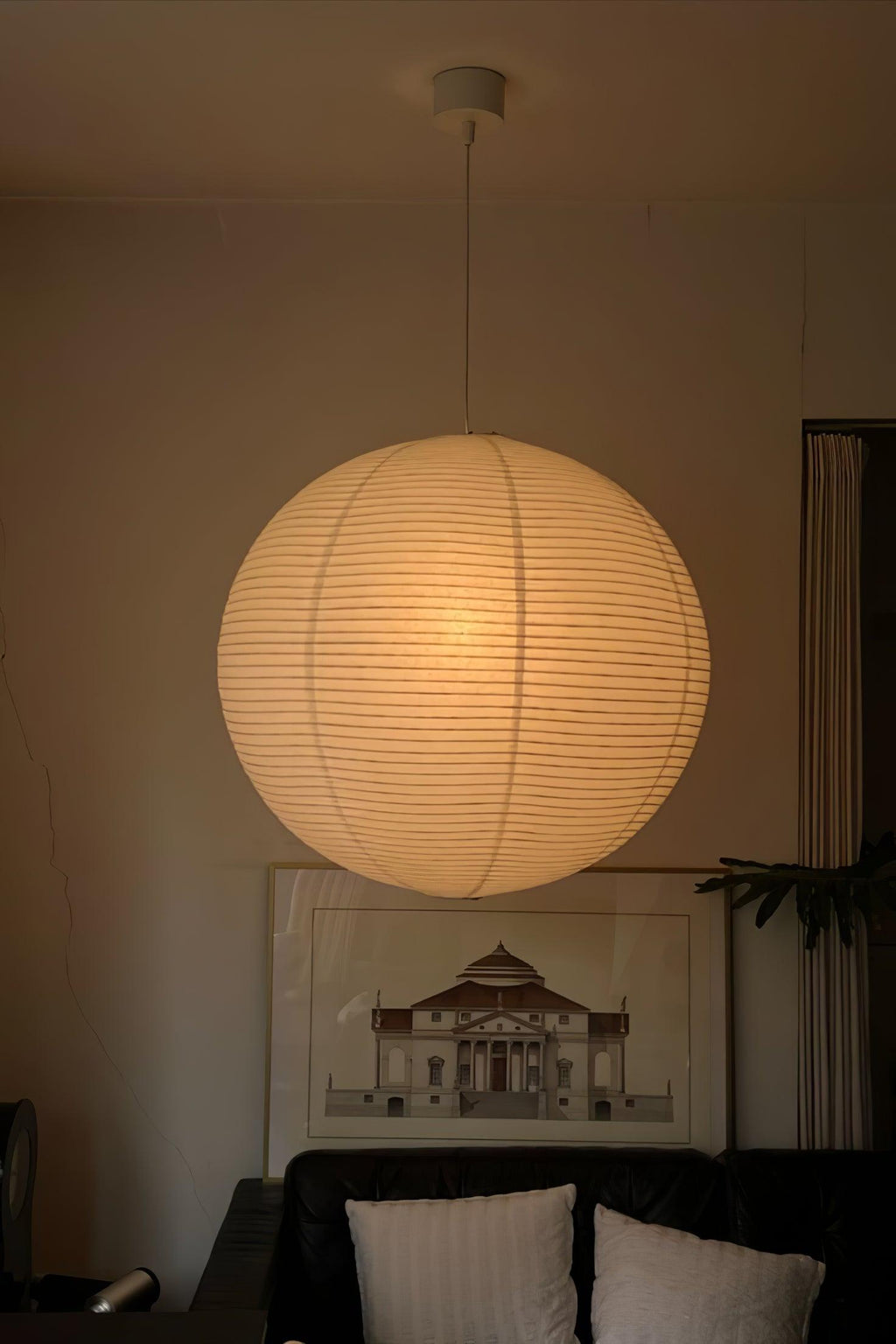 Japanese Mulberry Paper Pendant Lamp — Handmade Washi Lampshade Globe Ambient Lighting - Lamylie