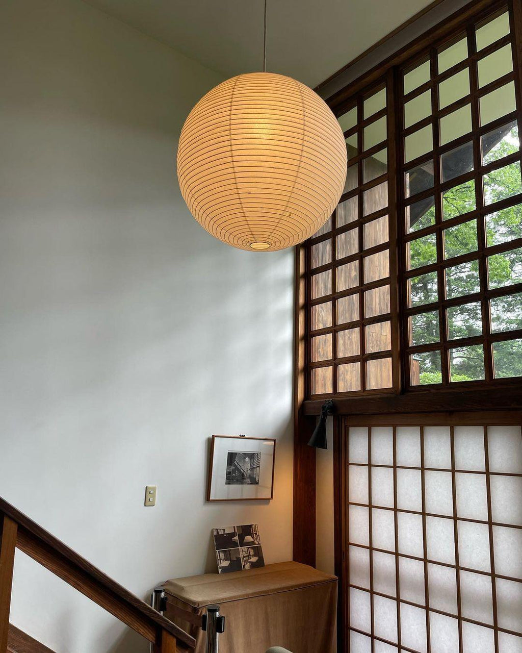 Japanese Mulberry Paper Pendant Lamp — Handmade Washi Lampshade Globe Ambient Lighting - Lamylie