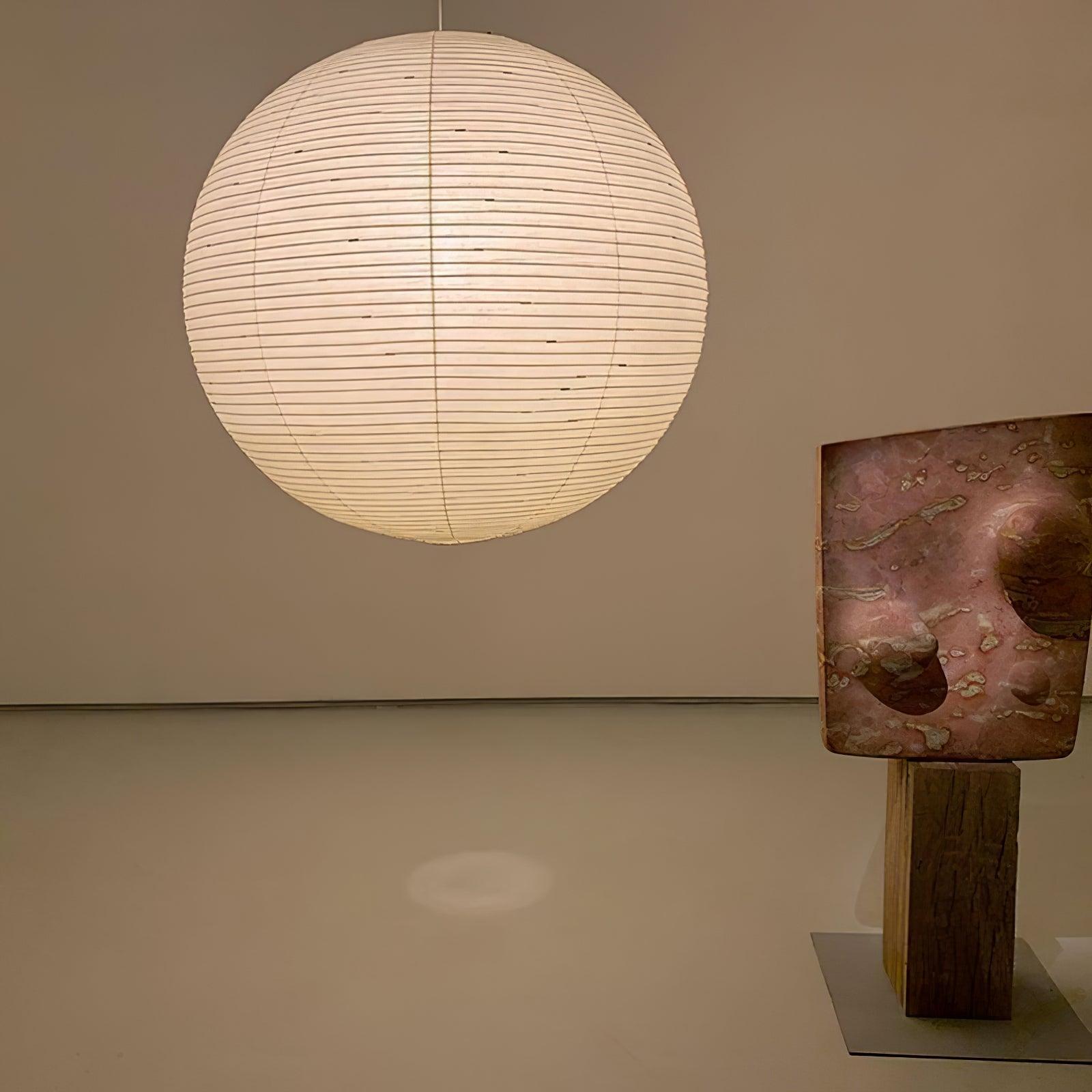 Japanese Mulberry Paper Pendant Lamp — Handmade Washi Lampshade Globe Ambient Lighting - Lamylie