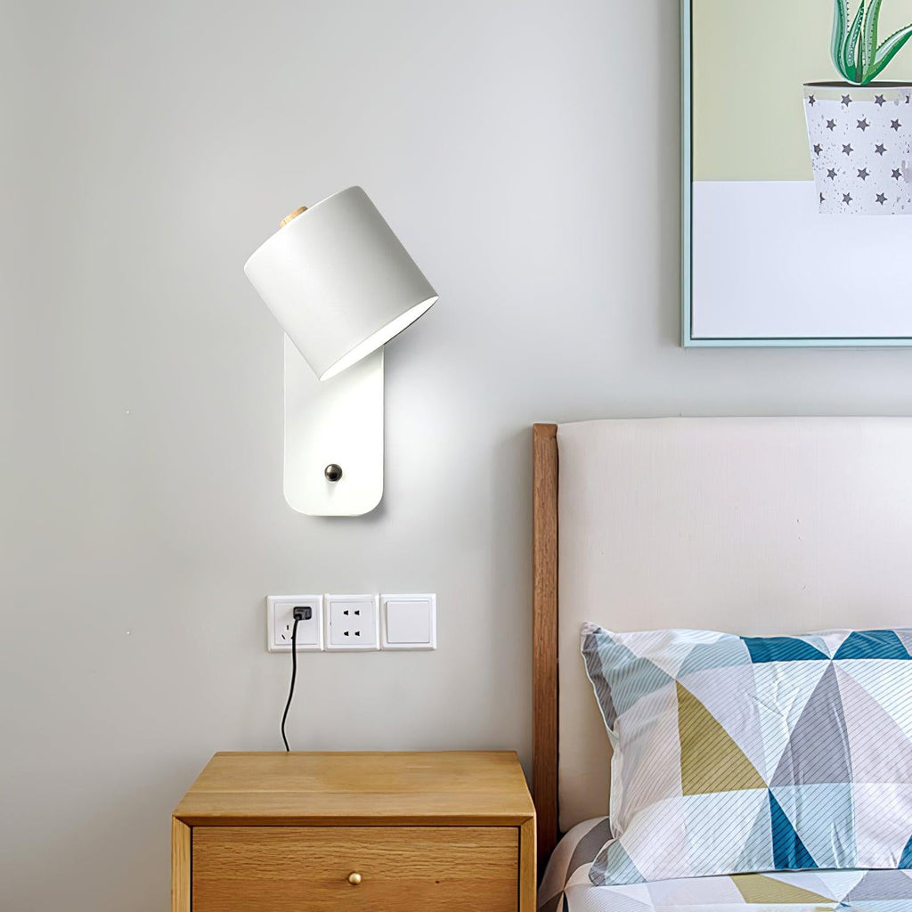Rotatable Wall Lamp Rechargeable USB-C 350° Rotation Dimmable Touch 4 Colors - Lamylie