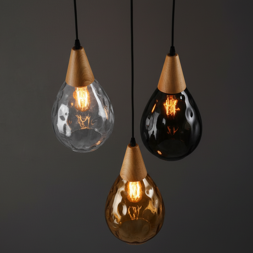 Brillanté Teardrop Pendant Light — Vintage Glass
