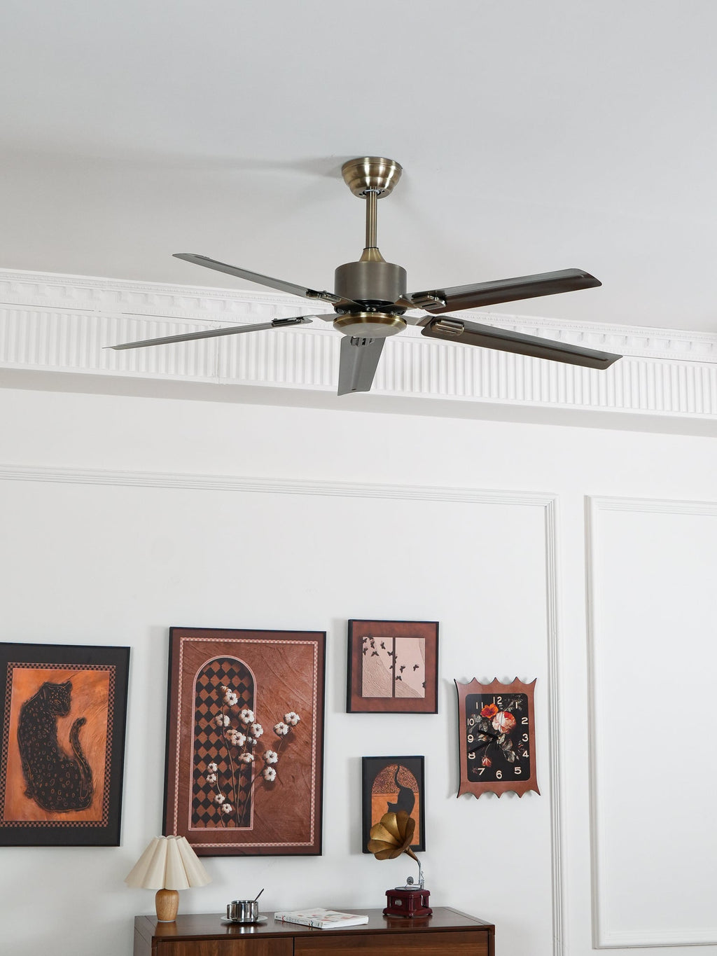 Prémium mennyezeti ventilátor távirányítóval, Ø132cm, 3 sebességfokozat, csendes DC-motorral – Lamylie