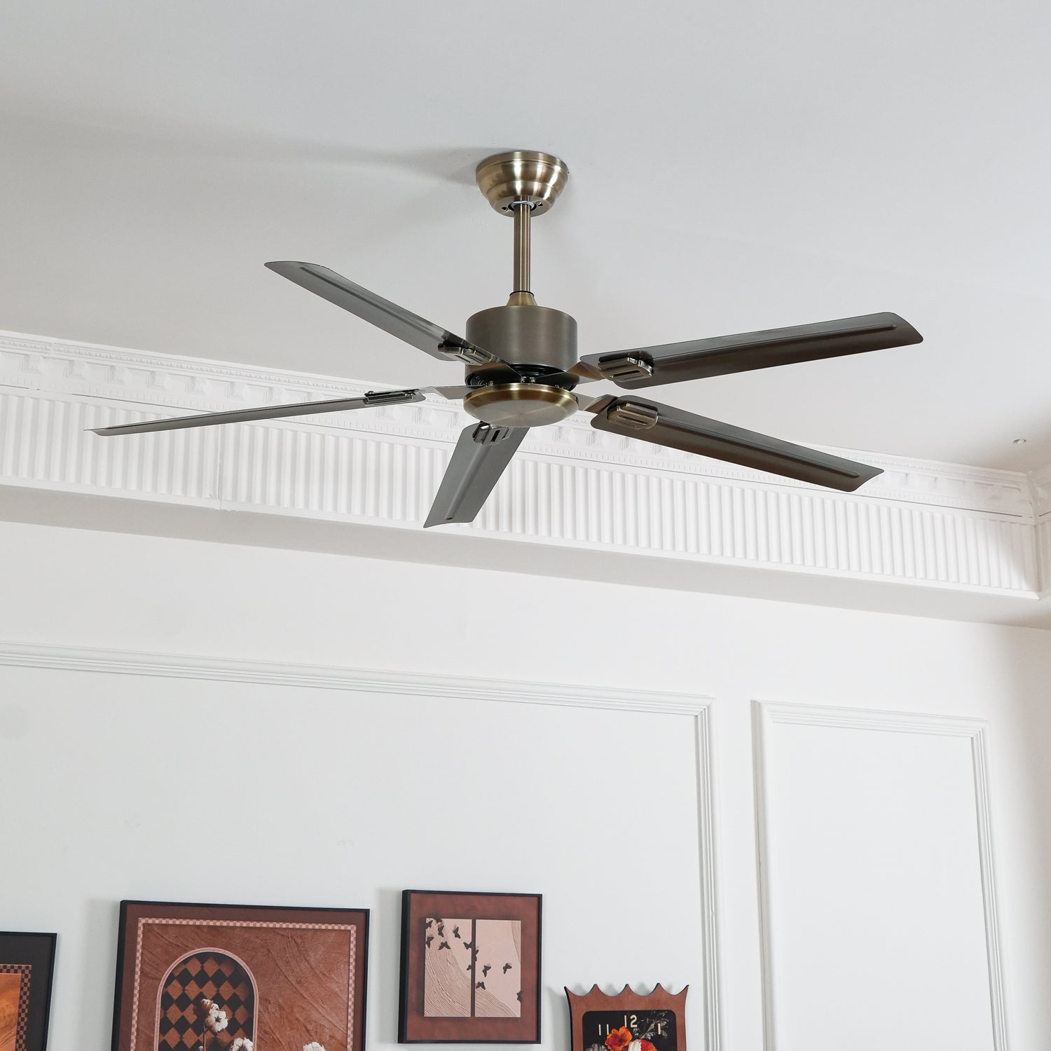Prémium mennyezeti ventilátor távirányítóval, Ø132cm, 3 sebességfokozat, csendes DC-motorral – Lamylie