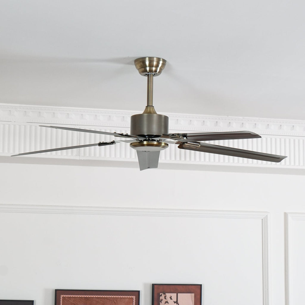 Prémium mennyezeti ventilátor távirányítóval, Ø132cm, 3 sebességfokozat, csendes DC-motorral – Lamylie