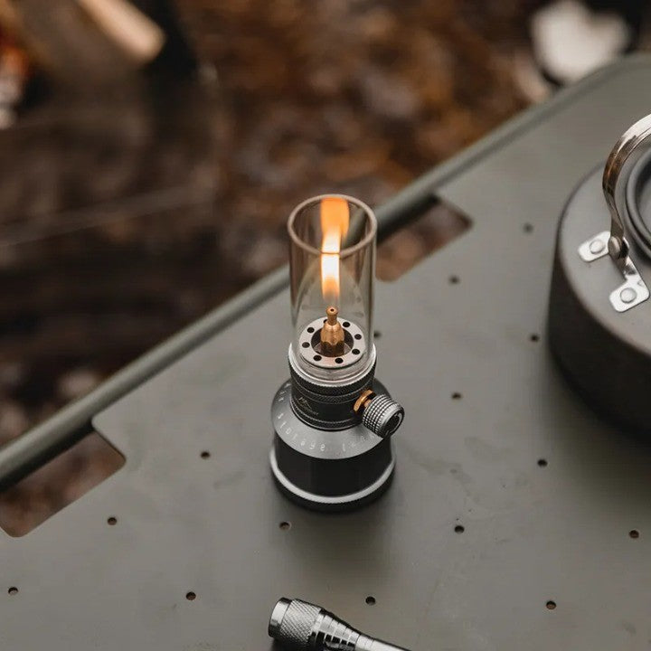 Vintage Butane Camping Lamp with Adjustable Flame | Compact Outdoor Light for Hikers and Adventurers - Lamylie