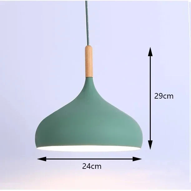 Aluminum Pendant Lamp with E27 Socket in 8 Modern Colors - Lamylie