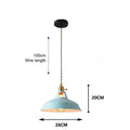Aluminum Pendant Lamp with E27 Socket in 8 Modern Colors - Lamylie