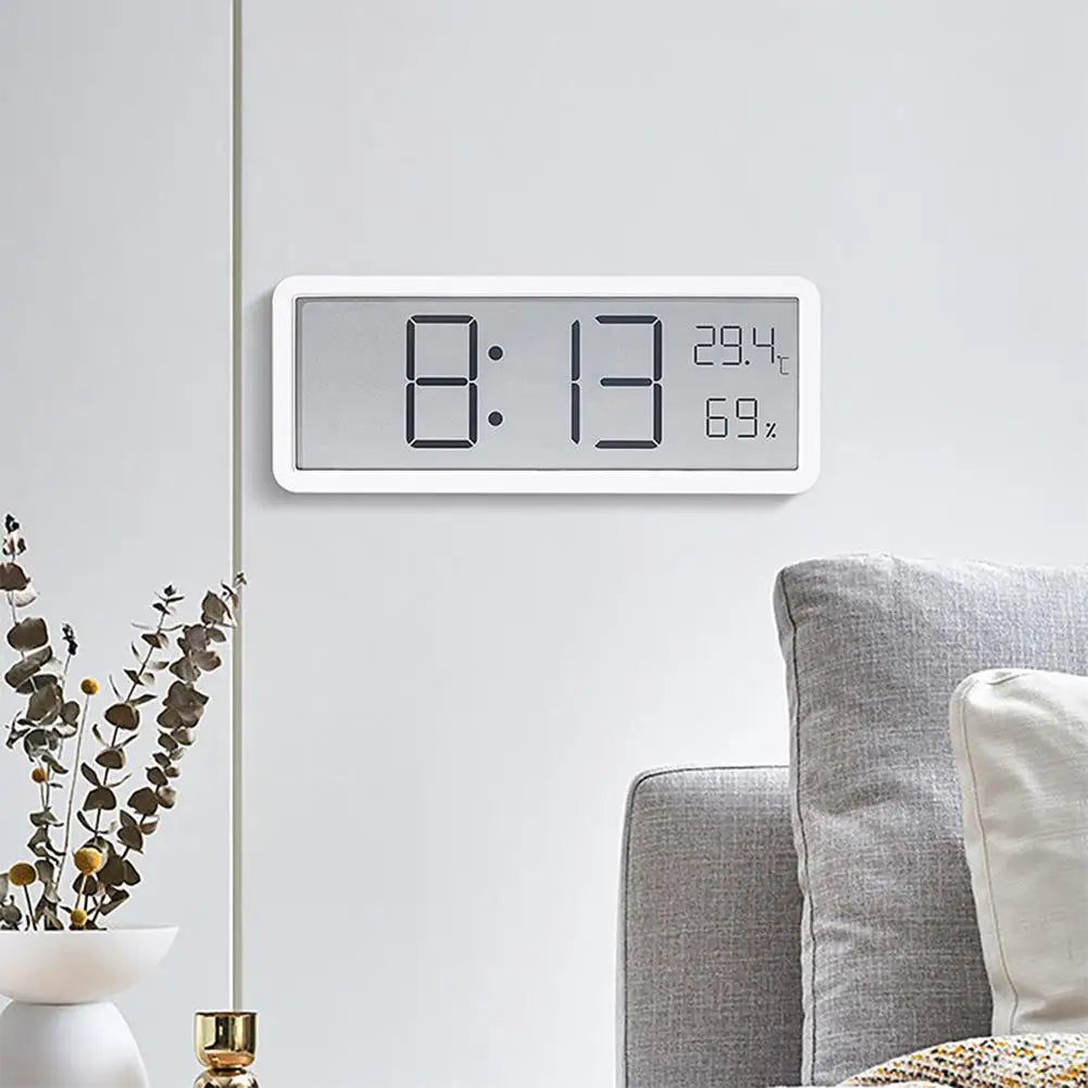 Digital väggklocka som visar temperatur och luftfuktighet - Lamylie