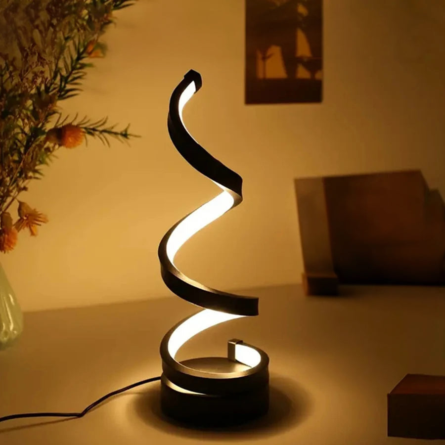 Spiral Table Lamp | Dimmable Modern USB Desk Lamp | Bedside Lamp | Table Lamp - Lamylie