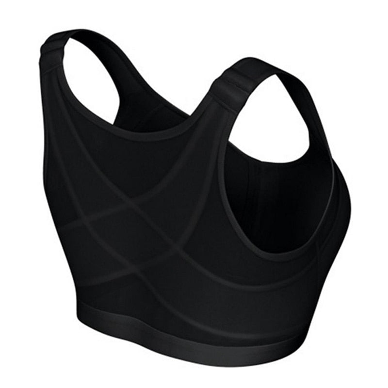 Soutien-gorge confort correcteur de posture à fermeture frontale noir beige blanc - Lamylie