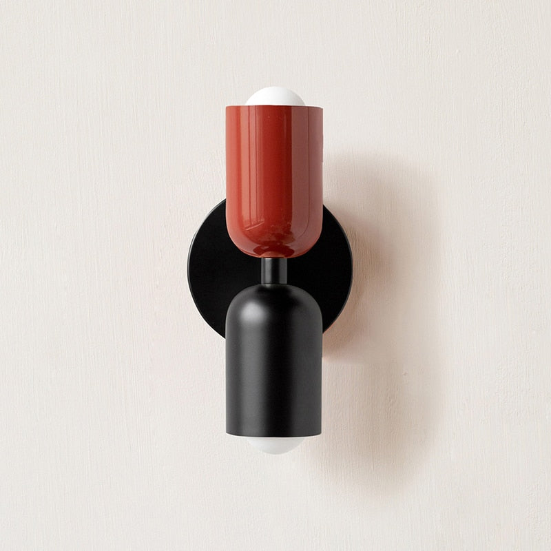 Metal Wall Lamp with Dual Light Beam | Scandinavian Design Lighting for Modern Interiors - Lamylie