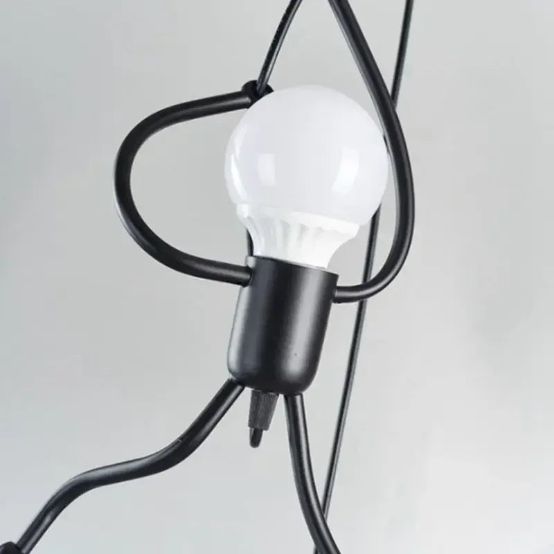 Einzigartige Wandleuchte Kletternder Mann — Industrielles Design Skulptur — Skandinavische Wandbeleuchtung - Lamylie