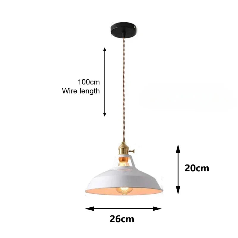 Aluminum Pendant Lamp with E27 Socket in 8 Modern Colors - Lamylie