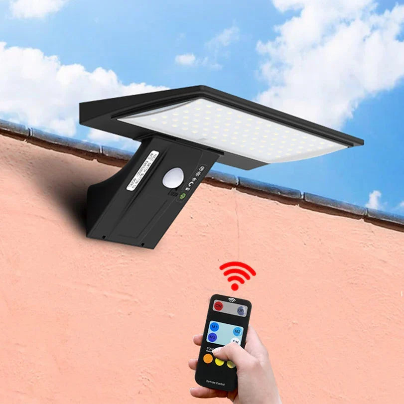 Solar Powered LED Wall Light with Motion Detector & Remote Control - Lamylie