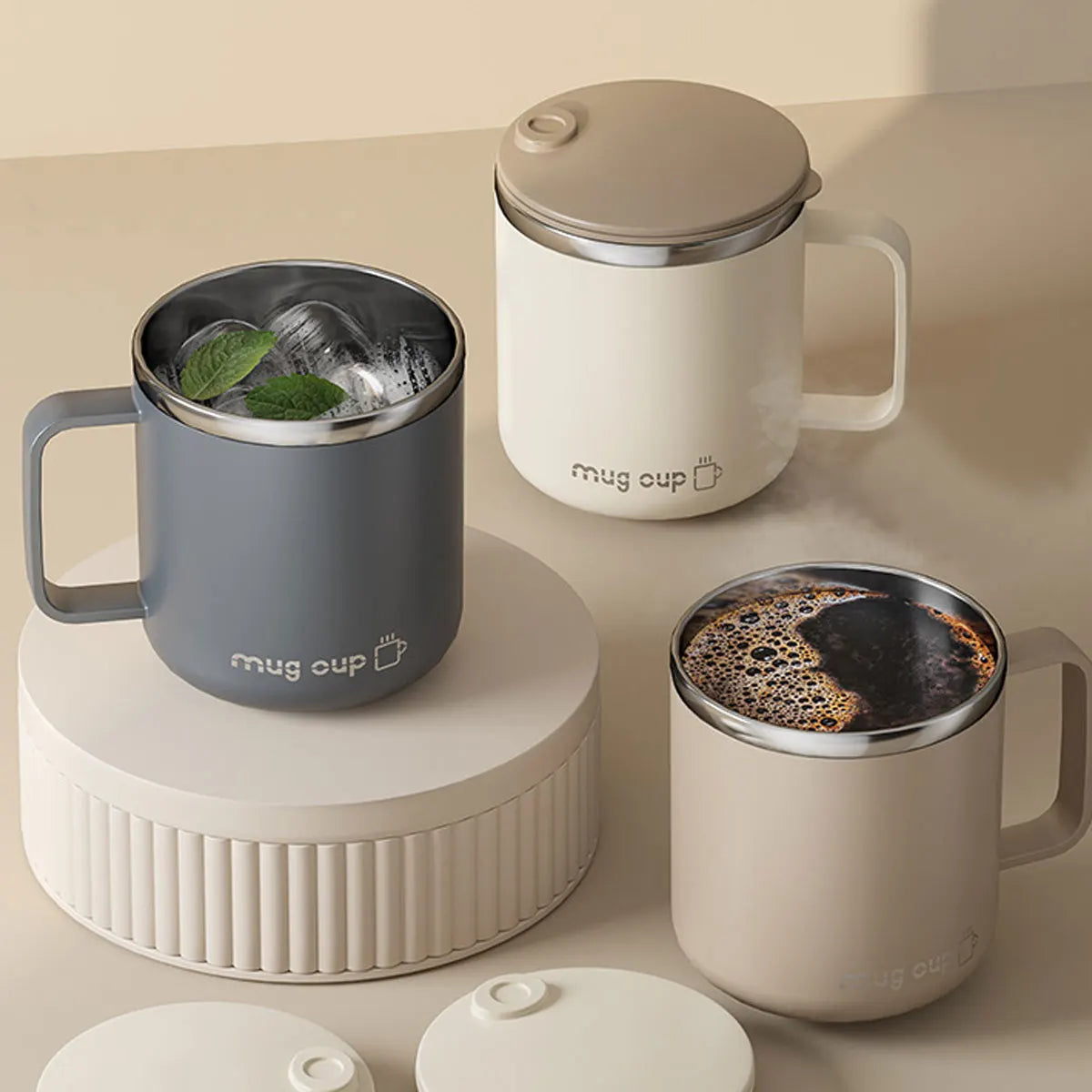 Insulated Stainless Steel Coffee Mug with Lid - Lamylie