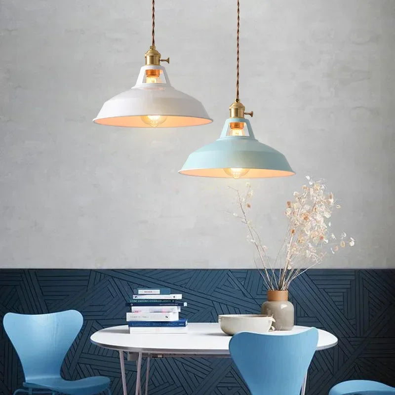Aluminum Pendant Lamp with E27 Socket in 8 Modern Colors - Lamylie