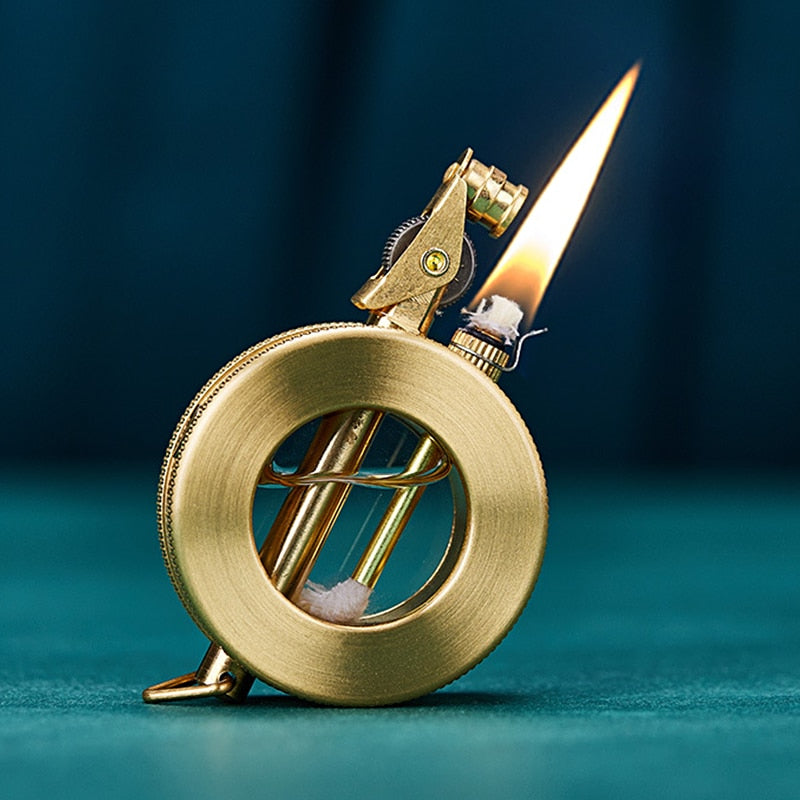 Vintage Retro Gas Lighter | Classic Refillable Pocket Lighter for Collectors - Lamylie