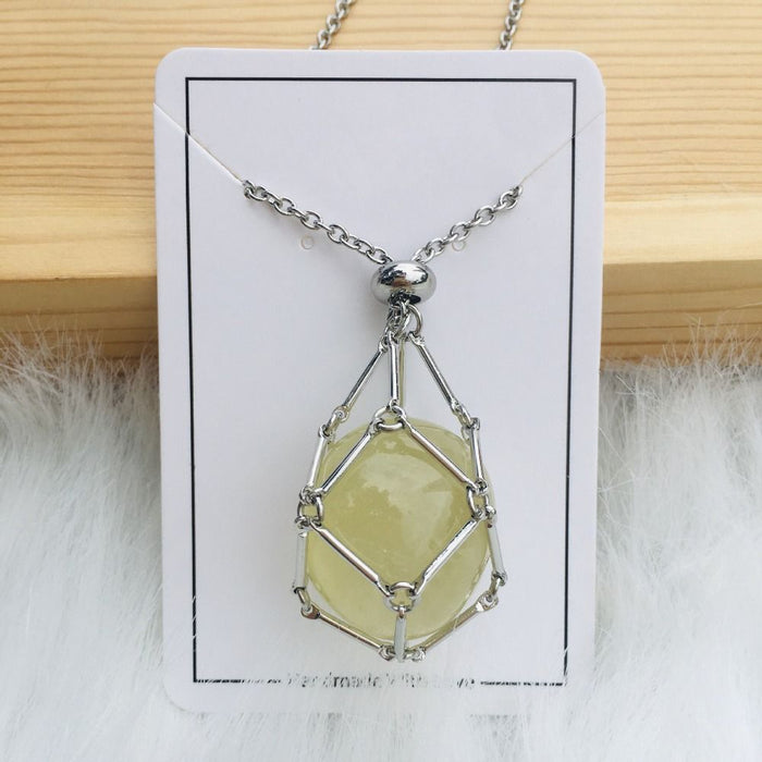 JoyauDiamanté - Interchangeable Crystal Stone Necklace for a Radiant Style and Inner Harmony - Lamylie