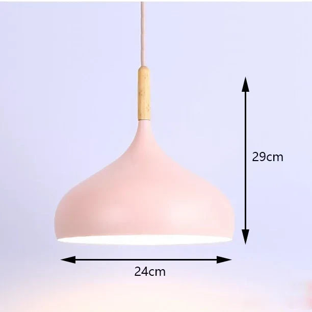 Aluminum Pendant Lamp with E27 Socket in 8 Modern Colors - Lamylie