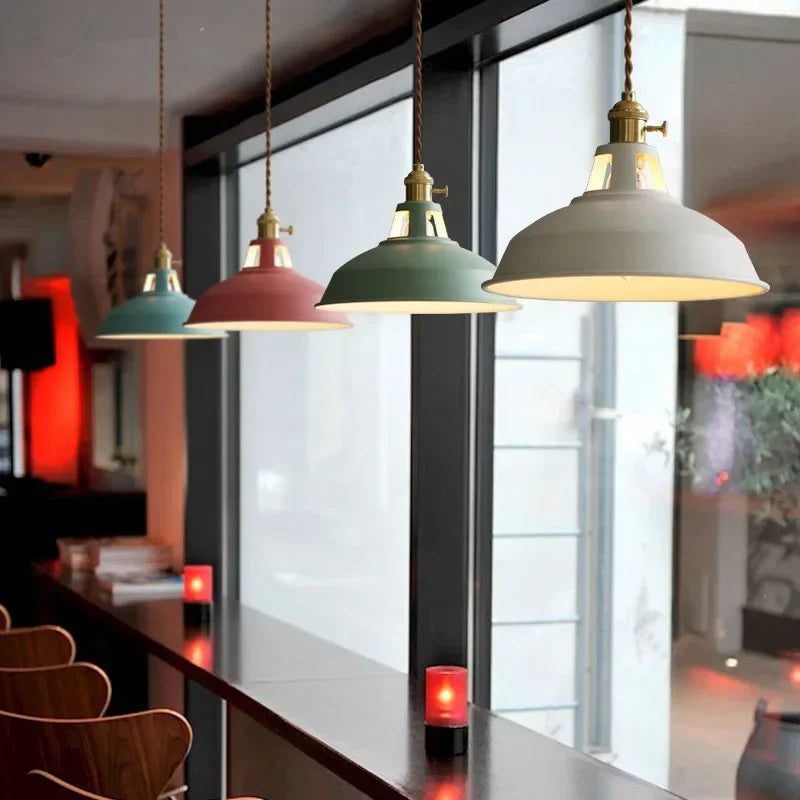 Aluminum Pendant Lamp with E27 Socket in 8 Modern Colors - Lamylie