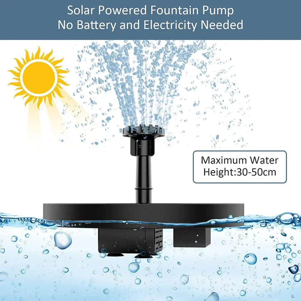Fontaine de jardin à énergie solaire avec design flottant | Décoration aquatique écologique pour bassin et jardin - Lamylie