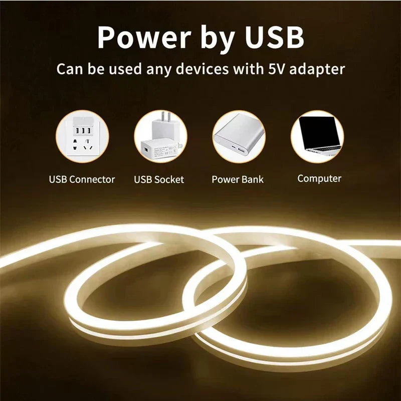LED-fényszalag öntapadó hátlappal és USB-s érintésvezérléssel - Lamylie