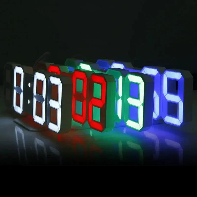 Reloj LED contemporáneo 3D para interiores y espacios de trabajo con estilo - Lamylie