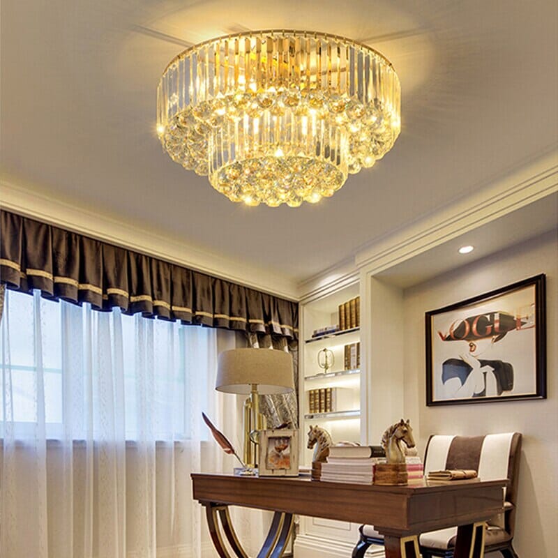 Aurora Vintage Industrial LED Ceiling Light — Polished Gold Shade