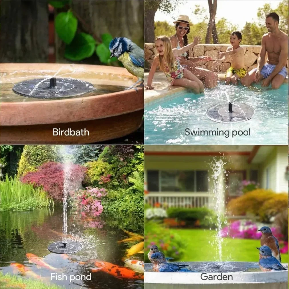 Fontaine de jardin à énergie solaire avec design flottant | Décoration aquatique écologique pour bassin et jardin - Lamylie