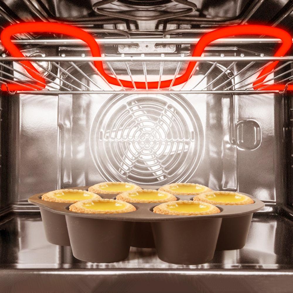 Antihaft-Silikonbackform für Muffins und Desserts – Cupcake-Form für Heißluftfritteusen und Backöfen – Lamylie