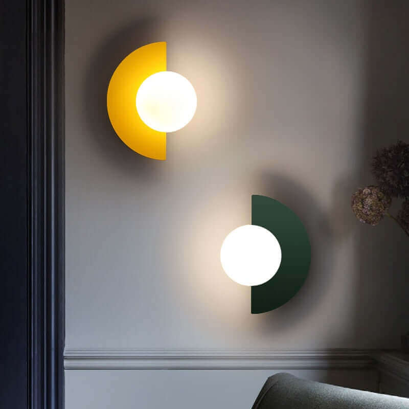 Wall Lamp | Modern Wall Lighting with Colorful Shade | Scandinavian Design | Living Room Bedroom Hallway - Lamylie