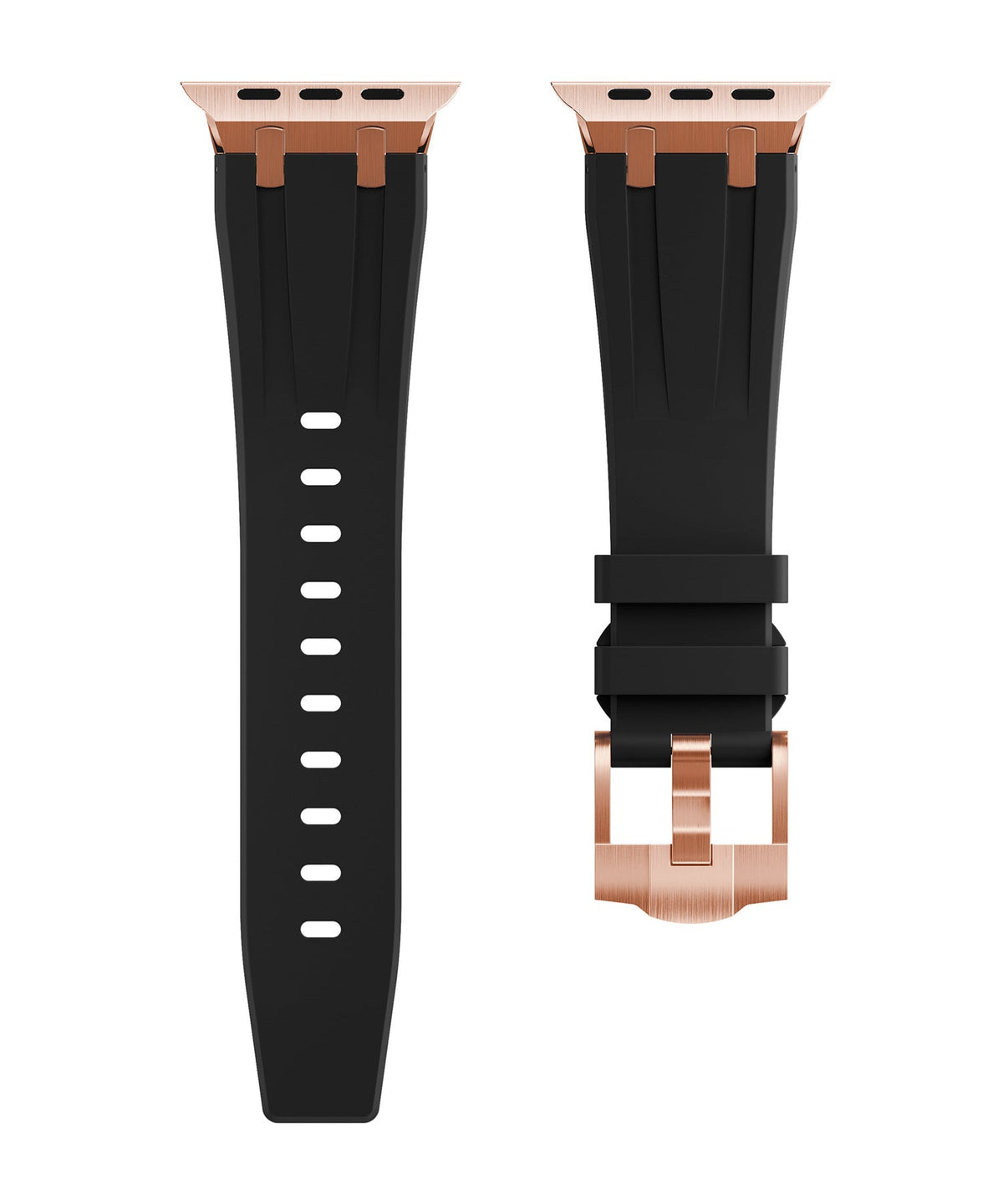NovaFlex-armband i flytande silikon för Apple Watch Edition — polerad metallände