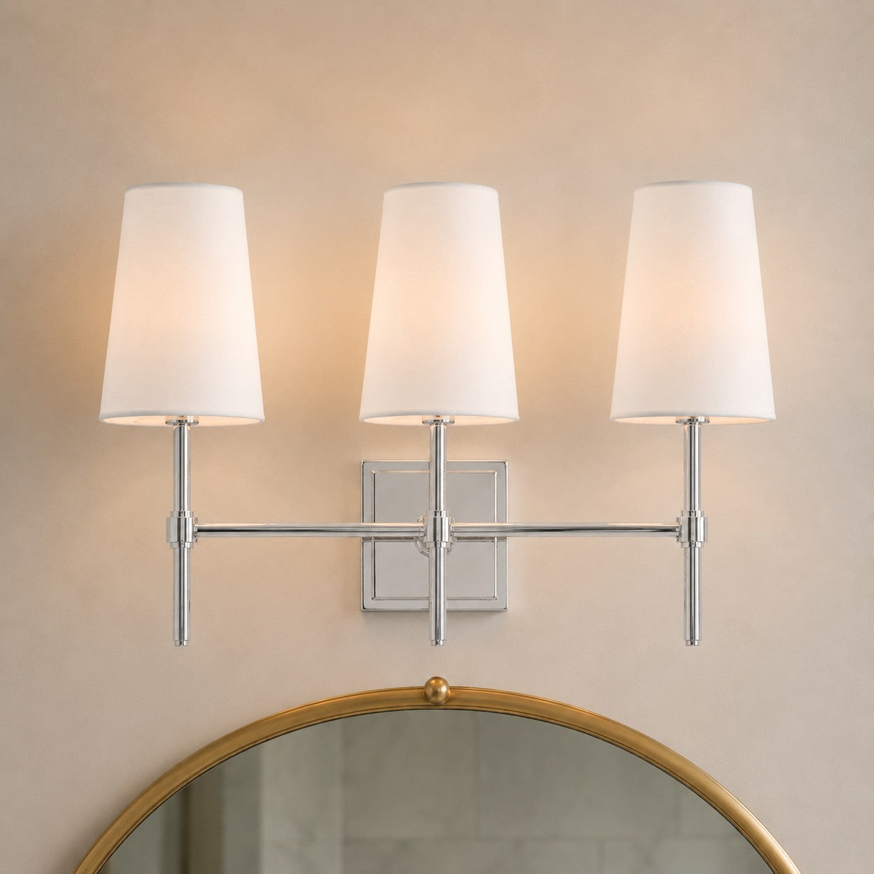 Wall Lamp with Linen Shade - Retro Metal Wall Lighting for Bedroom and Hall - Lamylie