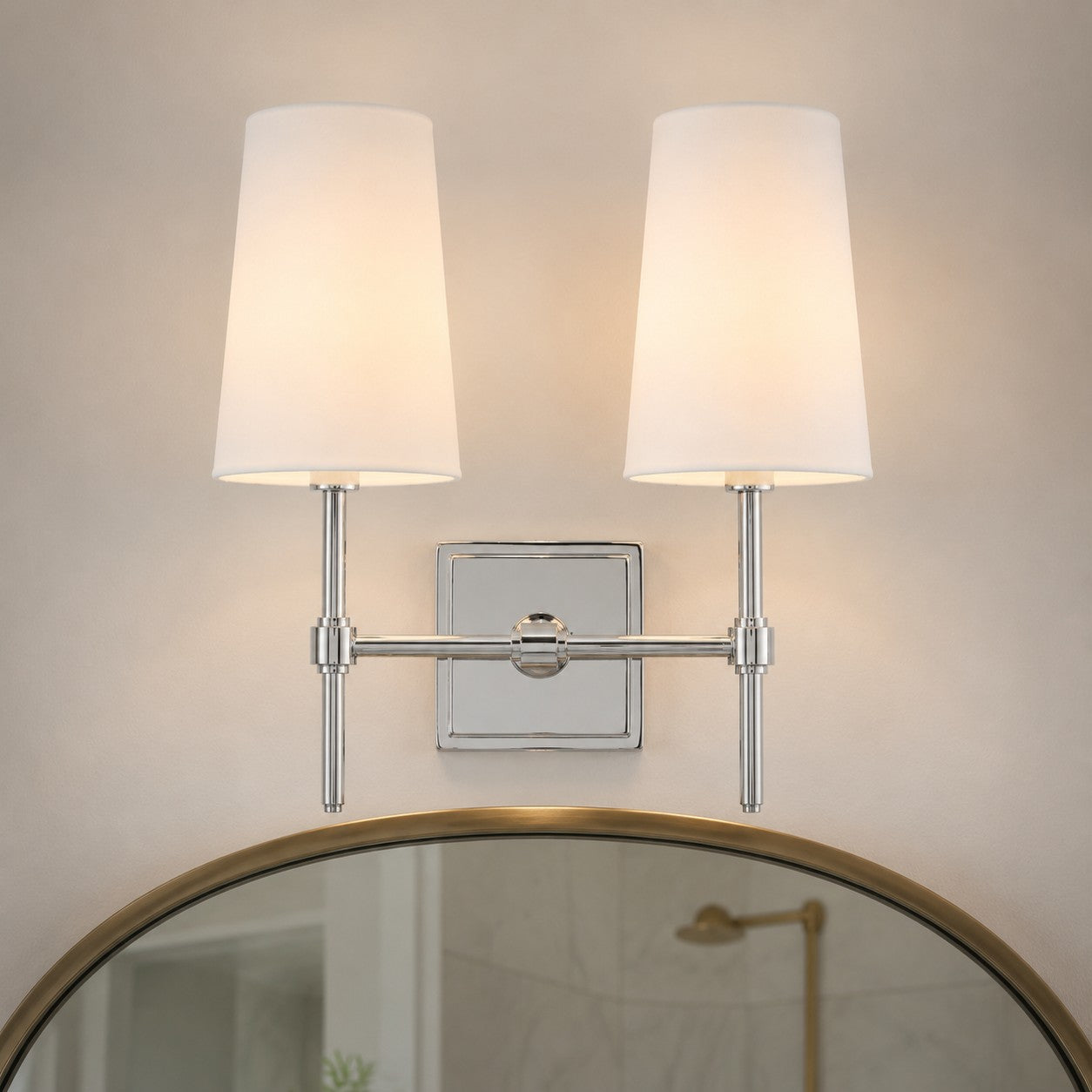Wall Lamp with Linen Shade - Retro Metal Wall Lighting for Bedroom and Hall - Lamylie