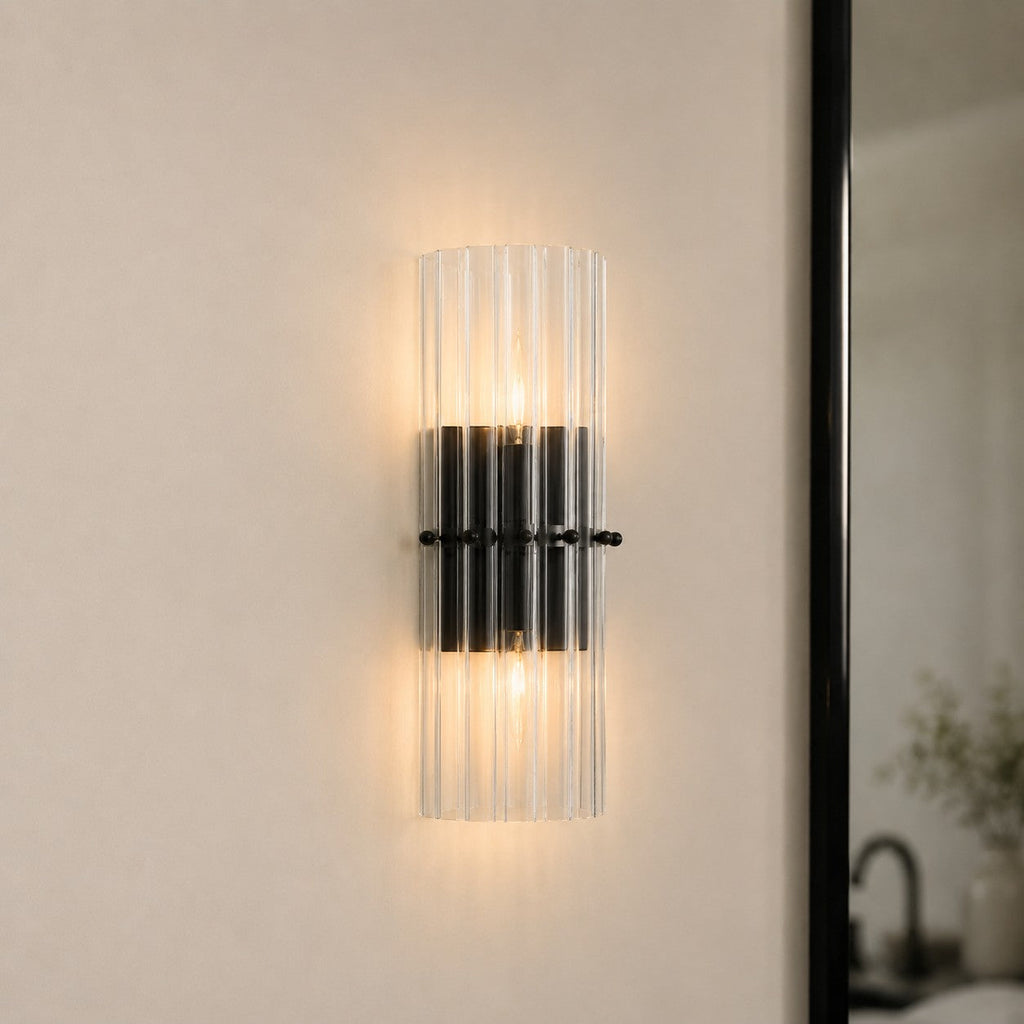 Crystal Wall Lamp with Double Light Beam - Elegant Outdoor Light Strip for Bedroom - Interior Lighting with Shiny Crystals - Lamylie