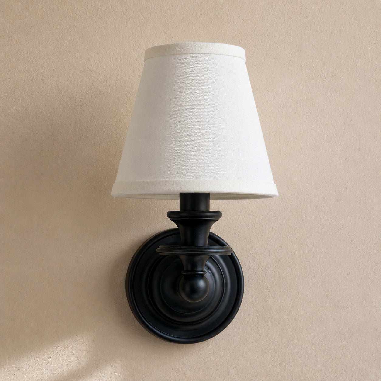 Wall Lamp with Fabric Shade and Gooseneck Arm | Wrought Iron Fixture with Adjustable Reading Lamp - Lamylie
