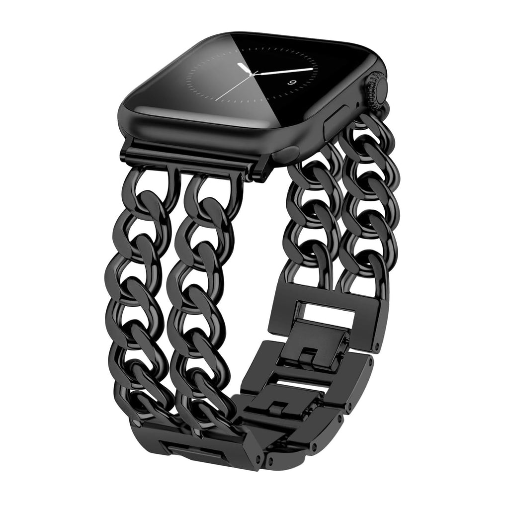 Apple Watch プレミアムステンレススチール 2列リンクバンド — 耐久性ストラップ