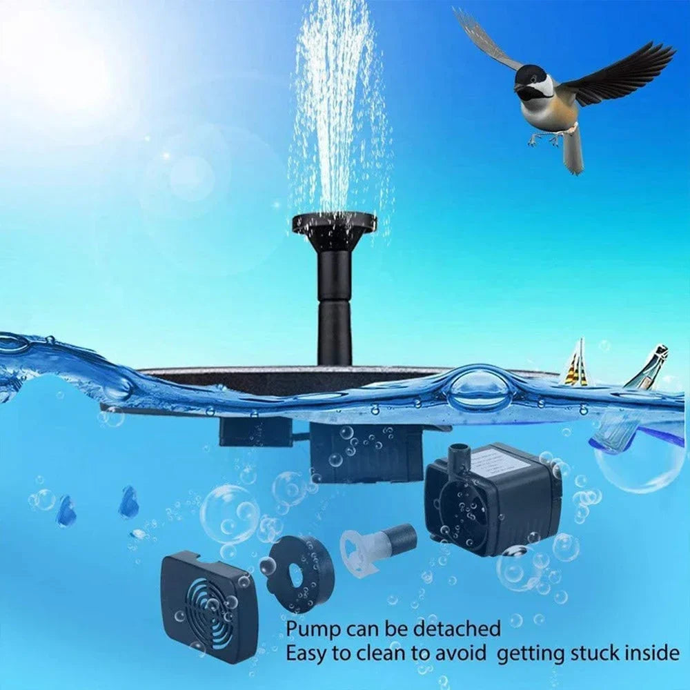 Fontaine de jardin à énergie solaire avec design flottant | Décoration aquatique écologique pour bassin et jardin - Lamylie