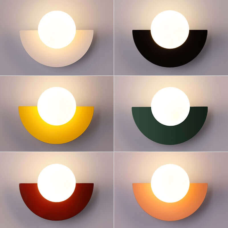 Wall Lamp | Modern Wall Lighting with Colorful Shade | Scandinavian Design | Living Room Bedroom Hallway - Lamylie