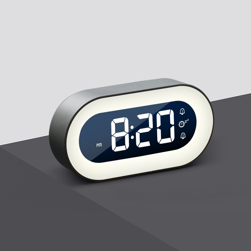 Ceas de noptieră LED cu lumină de veghe – alarmă digitală și iluminare delicată - Lamylie