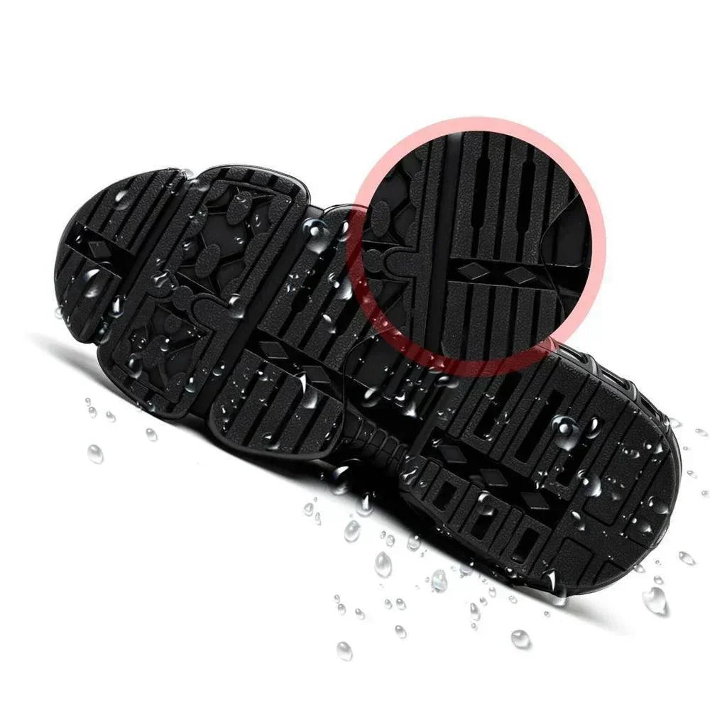 SafeShoez-työjalkineet ortopedisella tuplateräskärjellä ja memory foam -mukavuudella