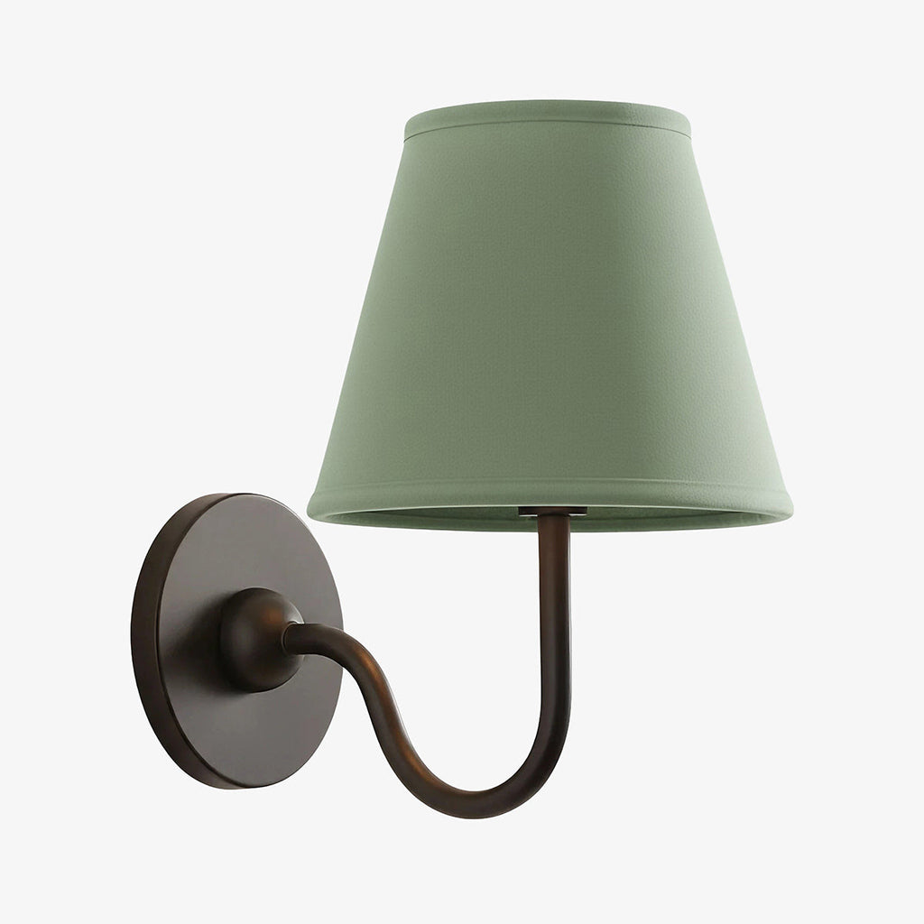 Wall Lamp with Pleated Fabric Shade | Classic Lighting for Bedroom and Living Room - Lamylie