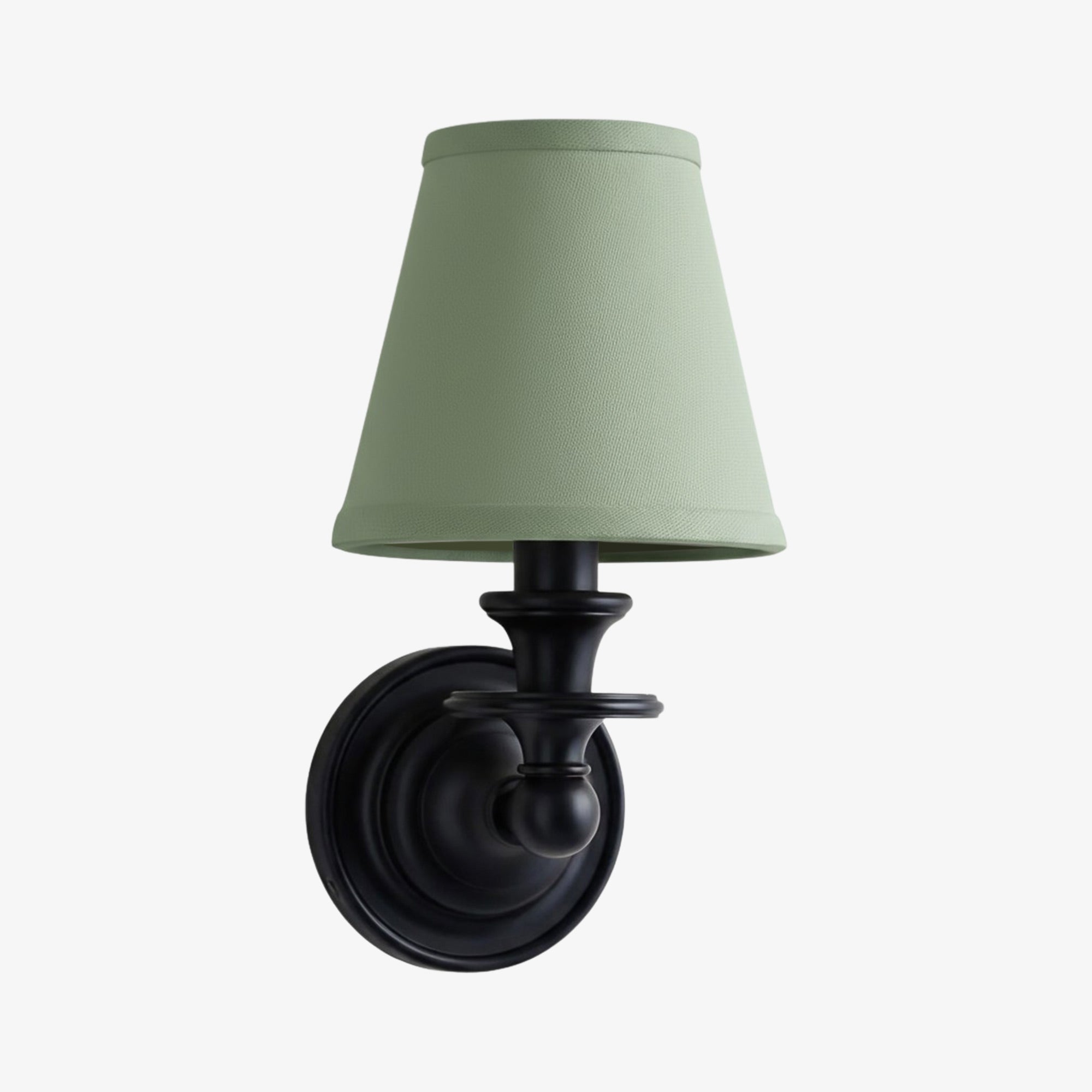Wall Lamp with Fabric Shade and Gooseneck Arm | Wrought Iron Fixture with Adjustable Reading Lamp - Lamylie