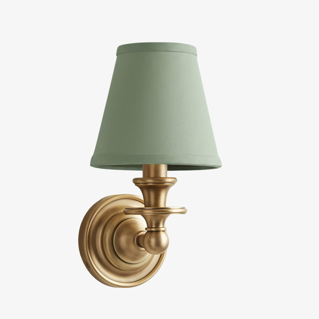 Wall Lamp with Fabric Shade and Gooseneck Arm | Wrought Iron Fixture with Adjustable Reading Lamp - Lamylie