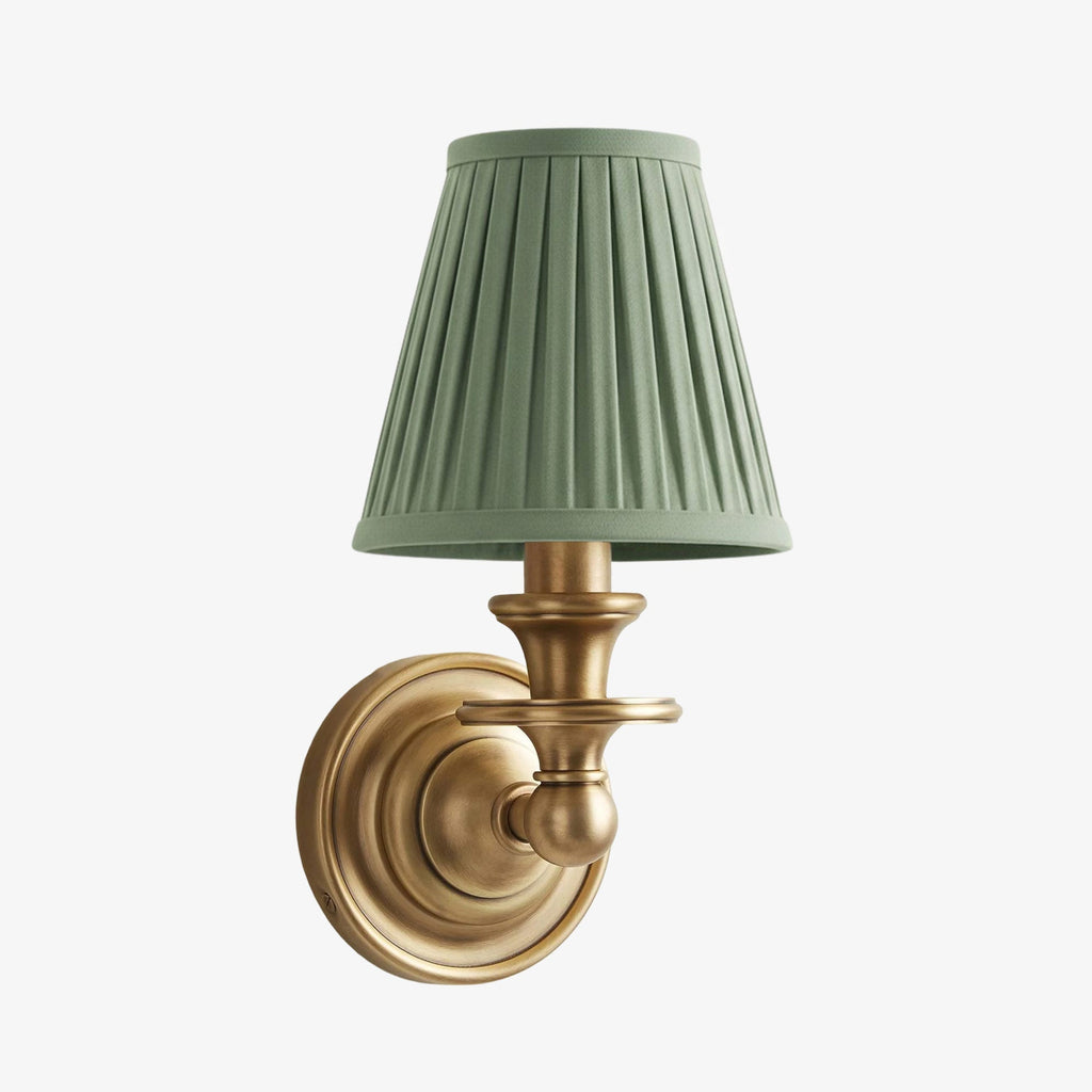 Wall Lamp with Fabric Shade and Gooseneck Arm | Wrought Iron Fixture with Adjustable Reading Lamp - Lamylie