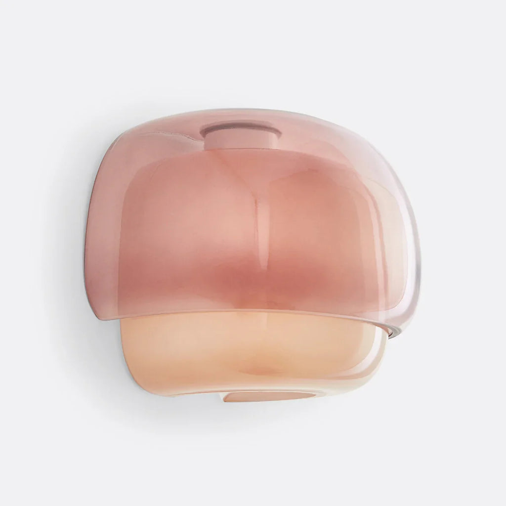 Lampada da parete moderna in vetro con doppio paralume a forma di fungo | Accento colorato per camera da letto e corridoio - Lamylie